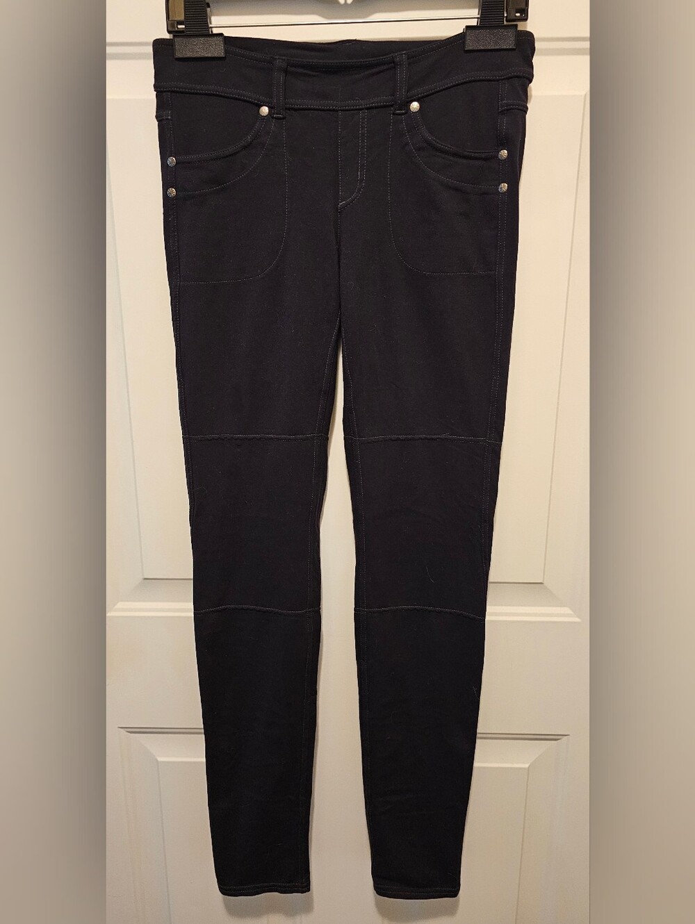 Athleta Black Supplex Faux Denim Jean-Style Leggings Tall Small